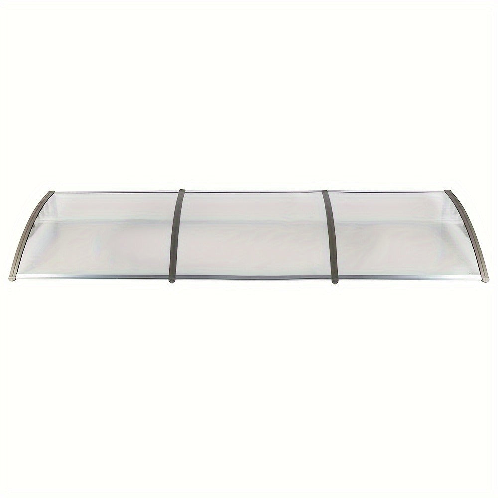 Door Window Awning Canopy 120x38 Inch Polycarbonate Rain Sun UV Snow Shield with Aluminum Bracket Easy Install Outdoor Porch Patio Entrance Shelter - product image 5
