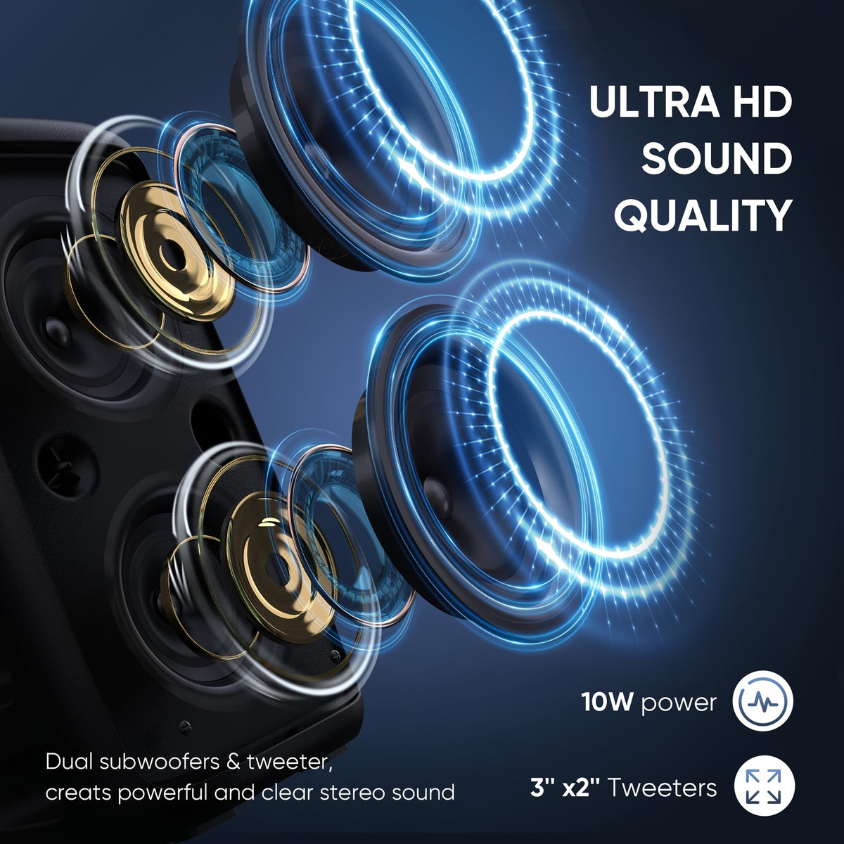 Bluetooth speaker, wireless speaker, karaoke machine with 1 wired microphone or 1 wired microphone+1 wireless microphone, adult portable speaker, PA system - product image 16