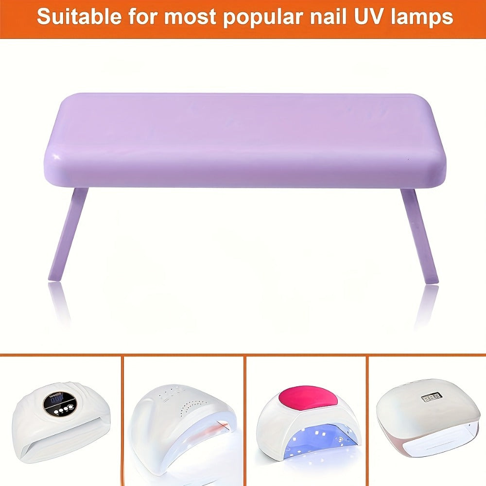 Folding Nail Armrest Hand Rest for Nail Technicians - Cushioned Wrist Support Pillow Bracket, Portable Manicure Table Stand, Professional Salon Nail Station Accessory, Pink White P - product image 10