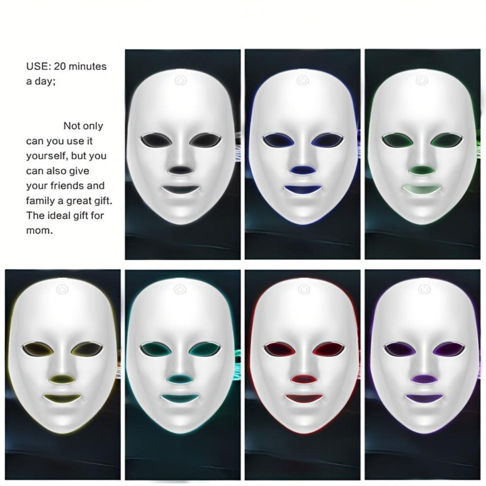 Portable 7-Color LED Facial Mask Device – USB Rechargeable Home Beauty Skincare Tool for Face Care, Anti-Aging & Acne, Perfect Gift for Girlfriend & Valentine's Day - product image 14