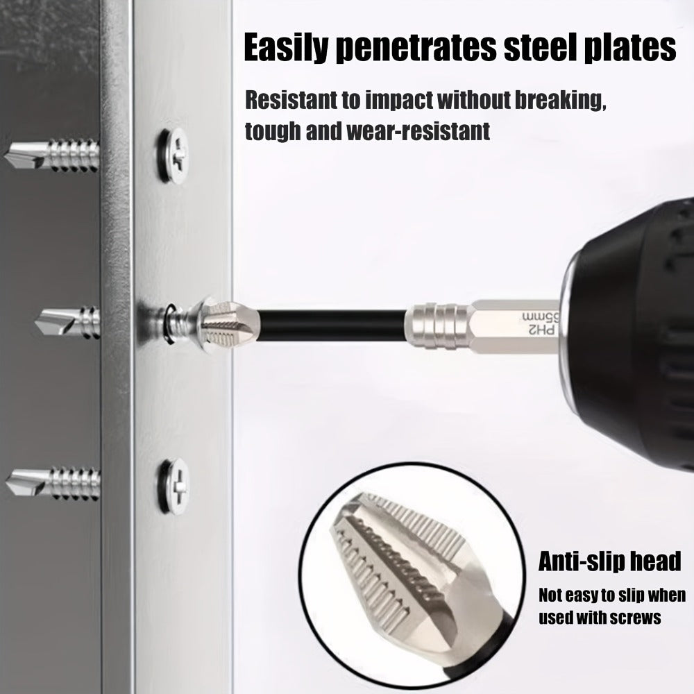 Magnetic Screwdriver Drill Bit Set Anti-Slip - K5 High Magnetic Power Bits in 50mm 65mm 70mm 75mm 90mm 150mm, Electric Screwdriver Bit Kit for Power Drills, DIY Home Repair & Profe - product image 13
