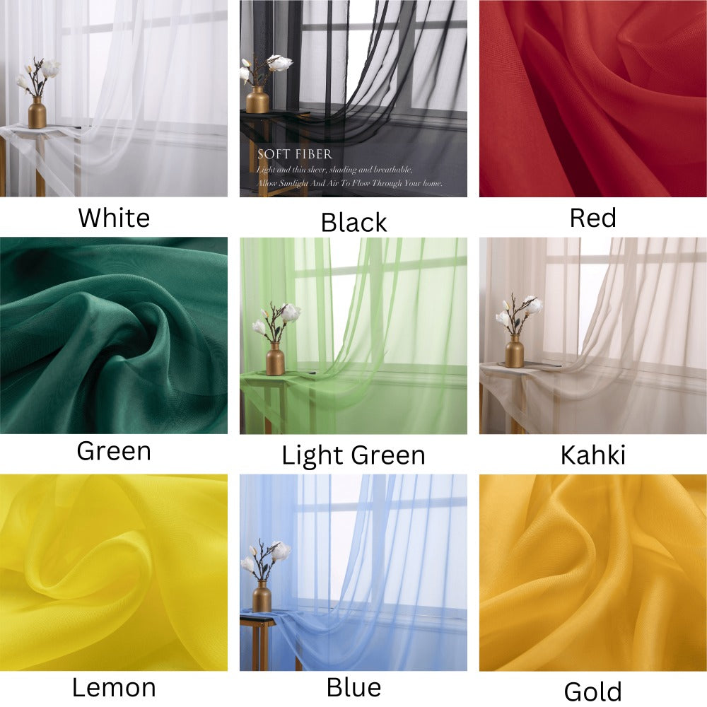 Sheer Curtains 2 Panels Rod Pocket – Light Filtering Privacy Window Drapes for Living Room Bedroom Modern Home Decor - product image 53