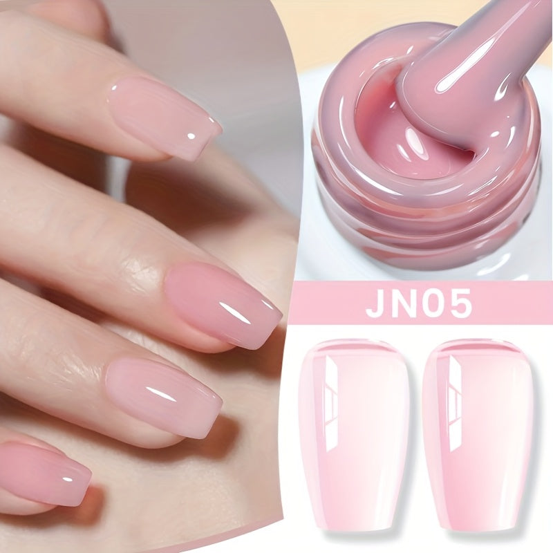 Nude Jelly Gel Nail Polish 10ml Skin Tone Transparent Finish – Semi-Permanent Soak-Off UV LED 30-Day Wear, Jade Nail Art Minimalist Natural Look for Women, Shades JN05 JN68 JN75 JN - product image 22