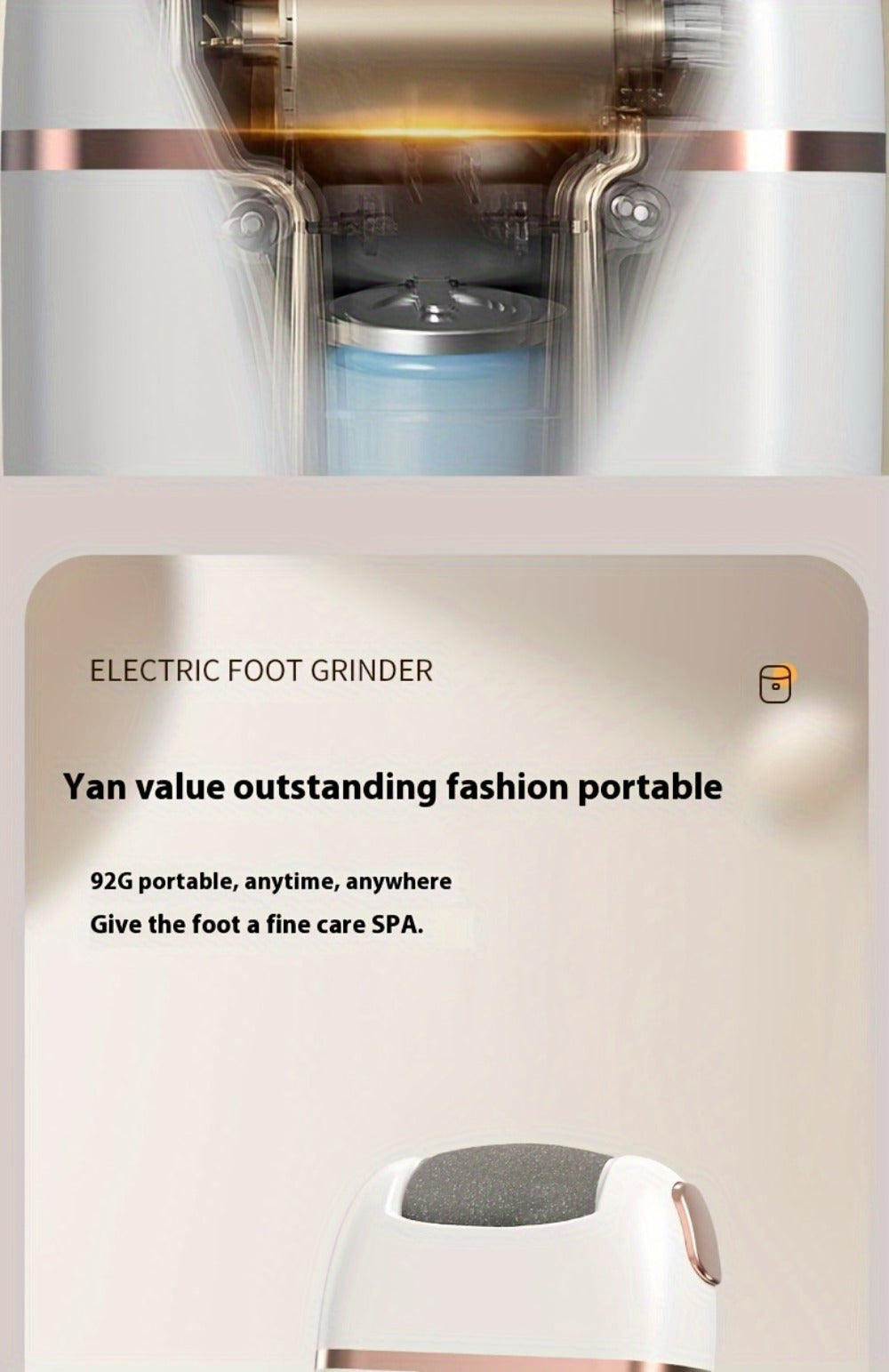 Electric Foot Callus Remover Rechargeable with 2 Roller Heads - Portable Dead Skin Scrubber Pedicure Tool for Smooth Soft Feet Cracked Heel Repair Home Professional Foot Care Kit,  - product image 17