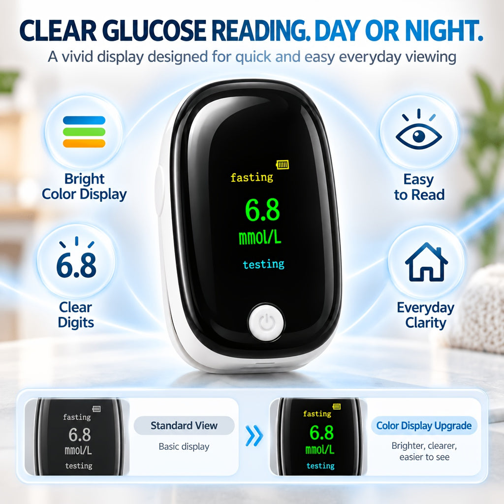 1pc Blood Glucose Monitor, OLED Display Home Health Monitoring Device (Batteries Included) - product image 4