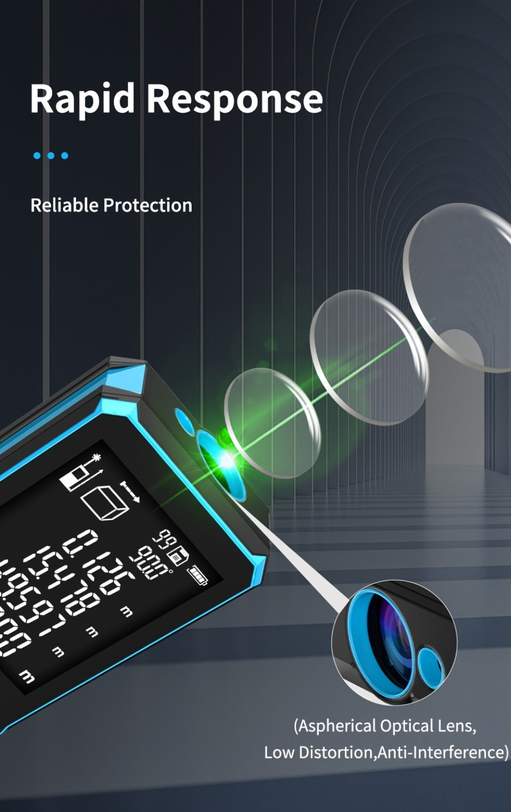 Laser Distance Meter Green Beam Digital Rangefinder 50M 70M 100M 120M Laser Tape Measure with LCD Display for Construction Surveying Indoor Outdoor Measuring - product image 23