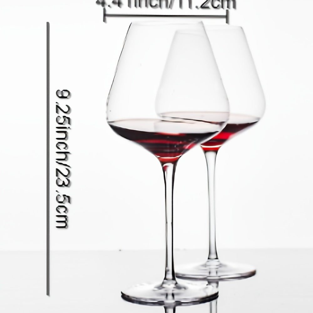 Hand Blown Red Wine Glasses Set of 4 – 23 Oz Crystal Burgundy Wine Glass with Long Stem – Unique Handcrafted Glassware Gift for Wedding, Anniversary, Christmas, Housewarming – Clea - product image 3