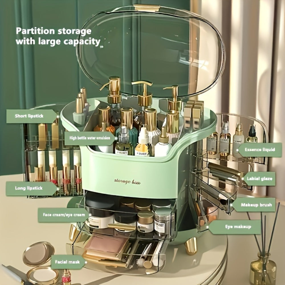 Makeup Organizer Countertop Skincare Organizer Cosmetics Storage Display Case Jewelry Perfume Holder Bathroom Vanity - product image 8