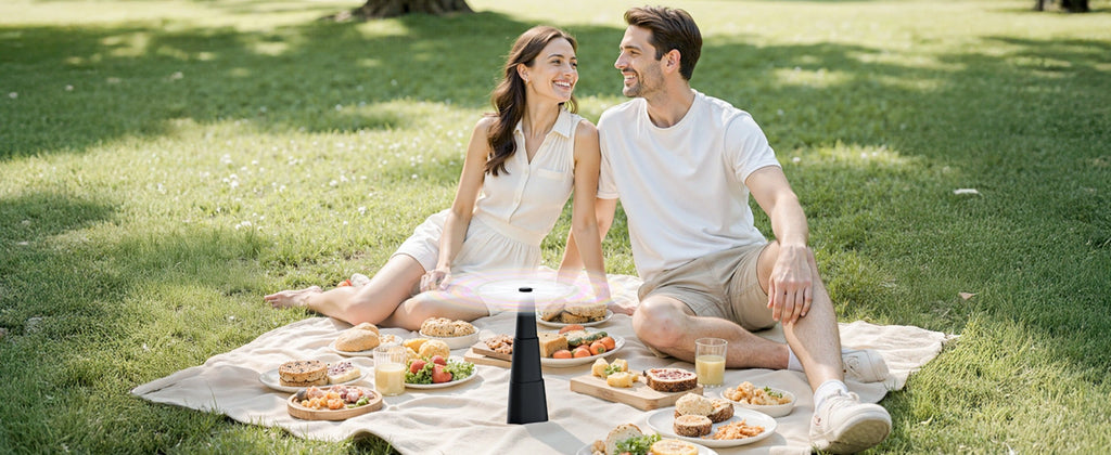 Outdoor Food Fan 4-Pack Battery Powered Silent Table Fan with Hook for Picnic BBQ Patio Party Restaurant Desktop Home Food Protection Black - product image 18