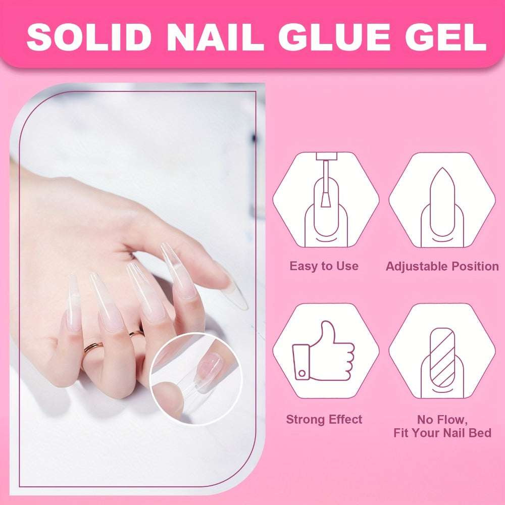 Brush-On Nail Glue Maximum Strength 0.27oz by SHEFFYA – Long-Lasting Mess-Free Precision Applicator for Press-On Nails, Nail Tips & Acrylic Nails, Salon & DIY Home Nail Art, 2pc 5p - product image 4