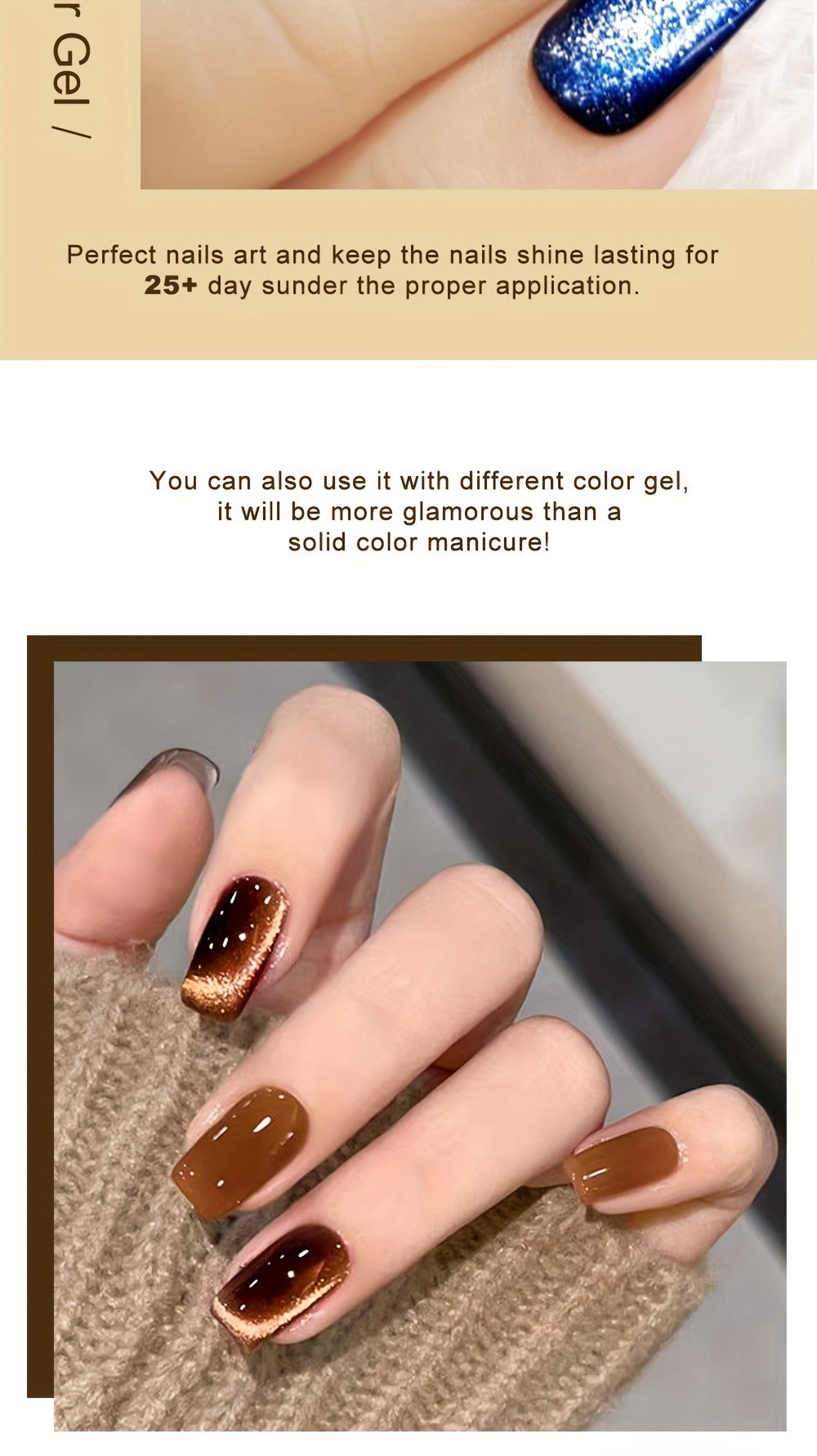 Cat Eye Gel Polish 8ml Holographic Chameleon Flash — Magnetic Sand 3D Color-Shifting Semi-Permanent UV LED Gel Varnish for Salon & Home DIY Nail Art, Gift for Women - product image 17