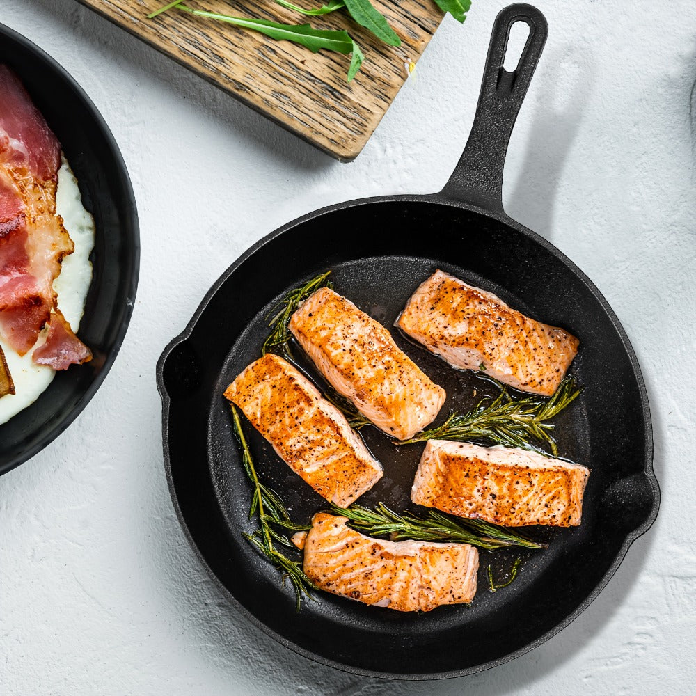 Cast Iron Skillet Set 3pcs - Non-Stick with Drip Spout, Pre-Seasoned Cookware for Holiday Cooking RV Campfire Outdoor Grilling, Heavy Duty Kitchen Frying Pan Set - product image 9