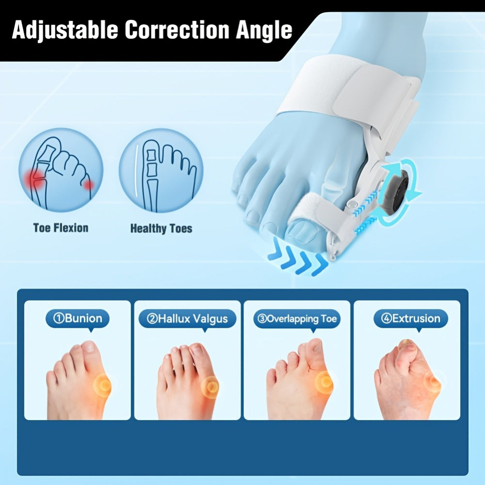 Bunion Corrector for Women & Men 2 Pack - Adjustable Big Toe Straightener with Soft Pad, Breathable Anti-Slip Hallux Valgus Relief Splint for All-Day Comfort - product image 2