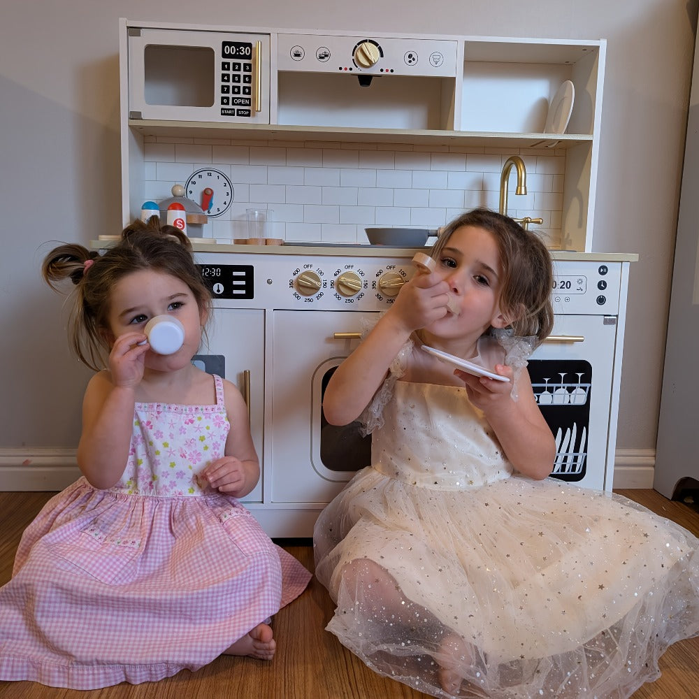 Realistic Pretend Play Kitchen for Toddlers Boys Girls Ages 3 4 5 6+ | Kids Play Kitchen Set with Sink Oven Stove Dishwasher Coffee Maker Ice Maker Microwave - product image 7