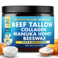 Whipped Beef Tallow Moisturizer - Organic Grass-Fed Face & Body Cream with Manuka Honey, Jojoba Oil, Collagen & Aloe Vera, All-in-One Natural Skincare for All Skin Types - product image 11