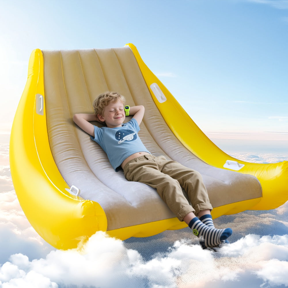Portable Inflatable Sofa with Pump No Assembly Required Indoor Outdoor Folding Chair Bed Camping Backyard Patio Lightweight PVC Spot Clean Adults Kids Gift - product image