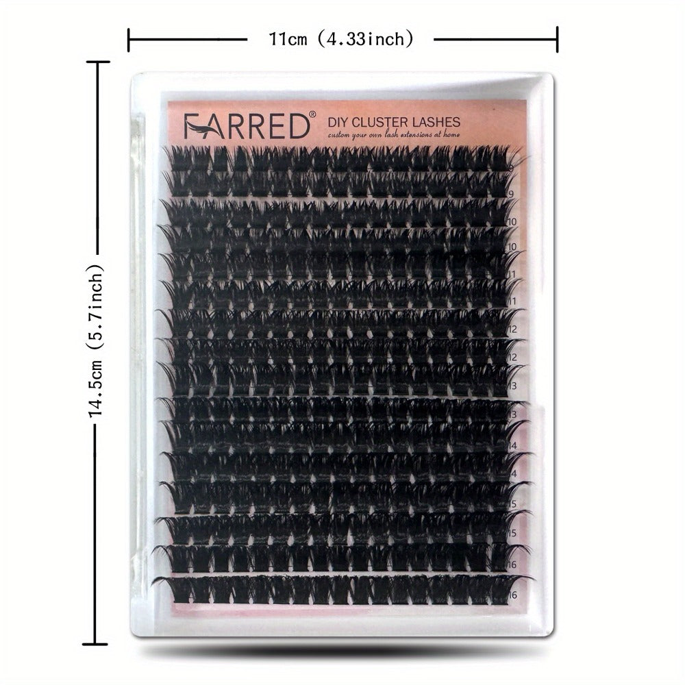 272Pcs D Curl Lash Clusters — 100D Thick Individual Eyelash Extensions 8-16mm, Soft Reusable DIY Cluster Lashes with Plant-Based Squalane, Voluminous Full-Body Lash Extension Kit f - product image 12