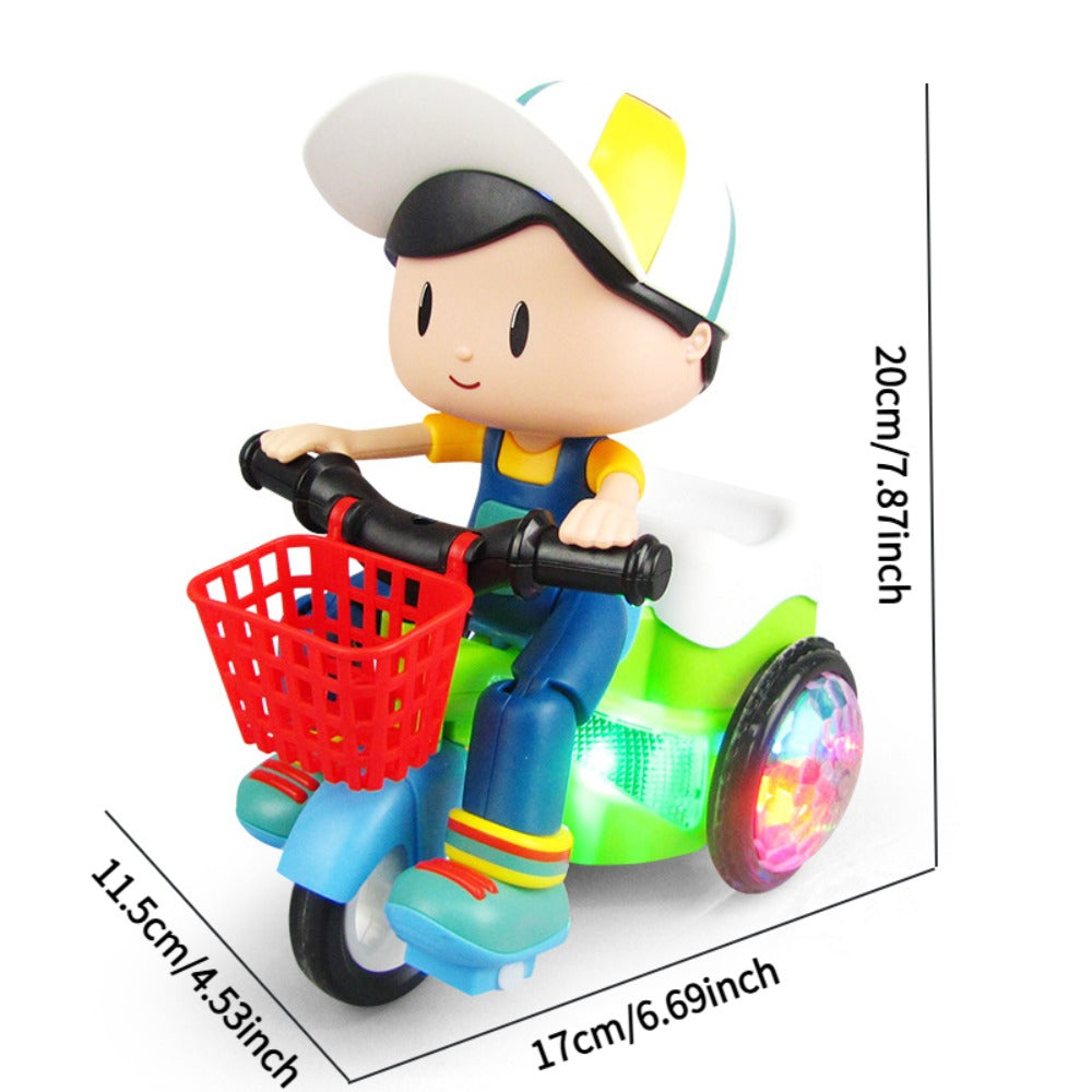 Push & Power Dual-Mode Stunt Vehicle for Toddlers Boys Girls, Birthday Christmas Gift (Multiple Colors) | Kids Electric Tricycle Toy Motorcycle with 360° - product image 3