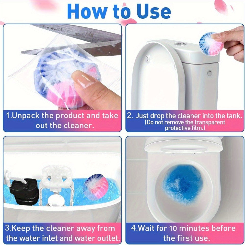 Toilet Bowl Cleaner Tablets 24 Pack, Automatic Toilet Tank Cleaning Tablets with Fresh Pine and Lemongrass Scent, Strong Detergent Bubbles for Bathroom Toilet Tank Cleaner Maintena - product image 9