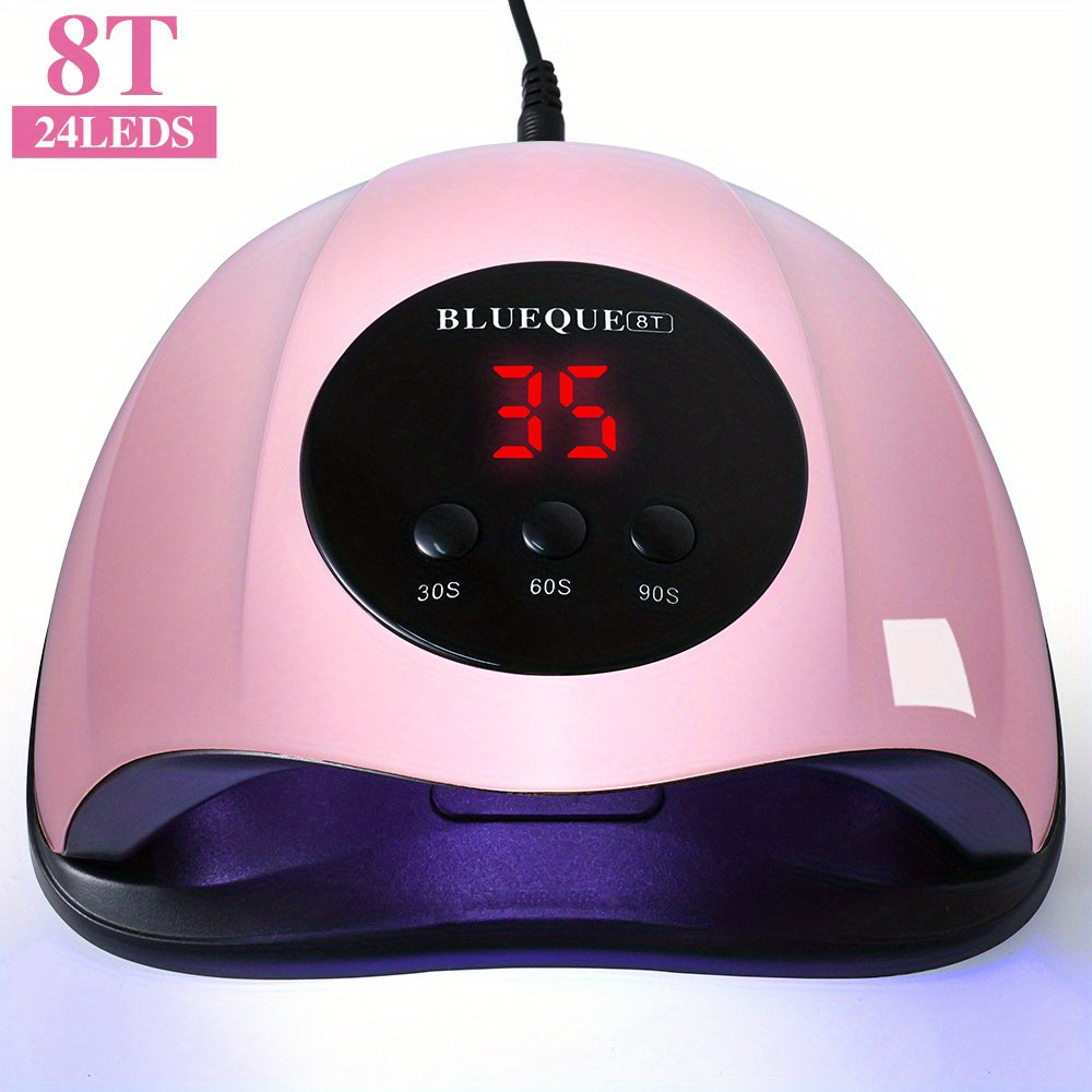 LED Nail Lamp Professional LCD Display Auto Sensor 4 Timer Settings USB Powered Instant Gel Polish Curer No Adapter Needed for Home Salon Manicure Pedicure DIY Nail Art Pink White - product image 18