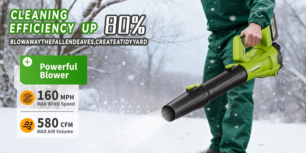 Turbo Jet Dryer, Electric Wireless Snow Blower | 20V/4.0AH Battery, High-Pressure Air Dryer, Handheld Snow Removal Machine, Plastic Material, Rechargeable - product image 14