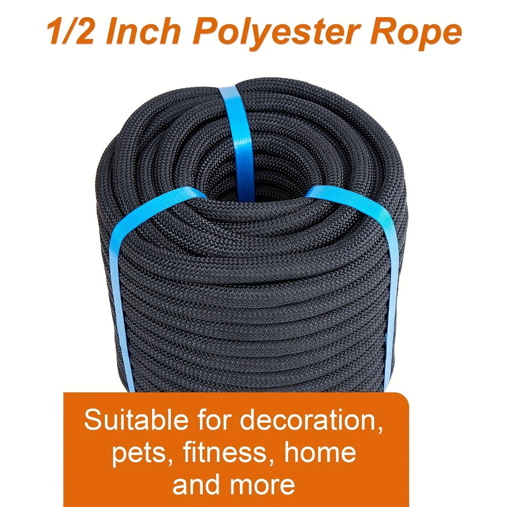 Double Braided Nylon Rope 1/2 Inch Heavy Duty Polyester – 100ft 150ft 200ft Multi-Color for Anchoring Towing Cargo Sailing Dock Lines & Outdoor Use - product image 8
