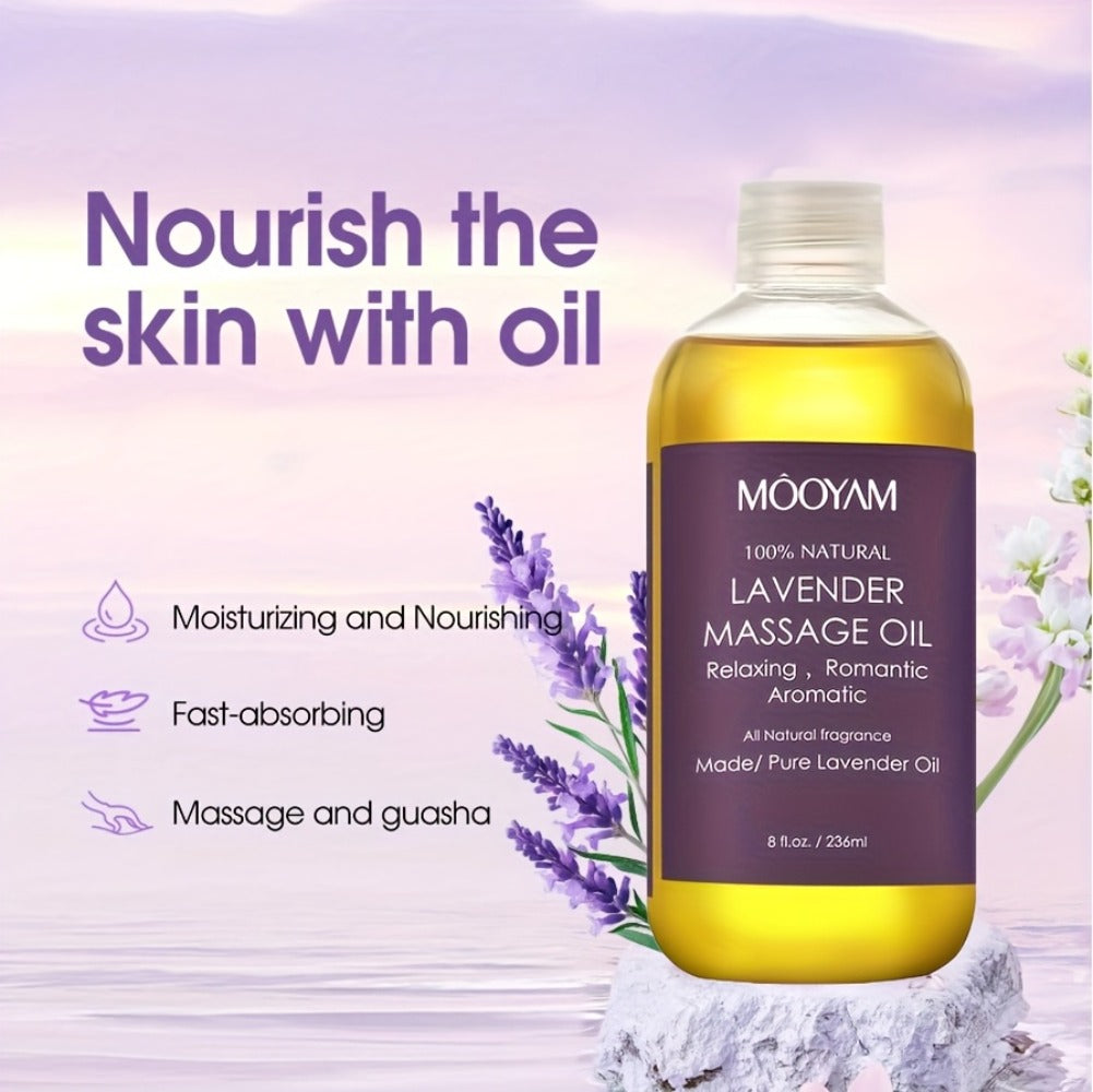 Body Massage Oil with Lavender, Nut Oil & Grapefruit - Deeply Moisturizing Aromatherapy Oil for Dry Skin, Relaxation & Nourishment, Lightweight Non-Greasy Formula for Women & Men - product image 15