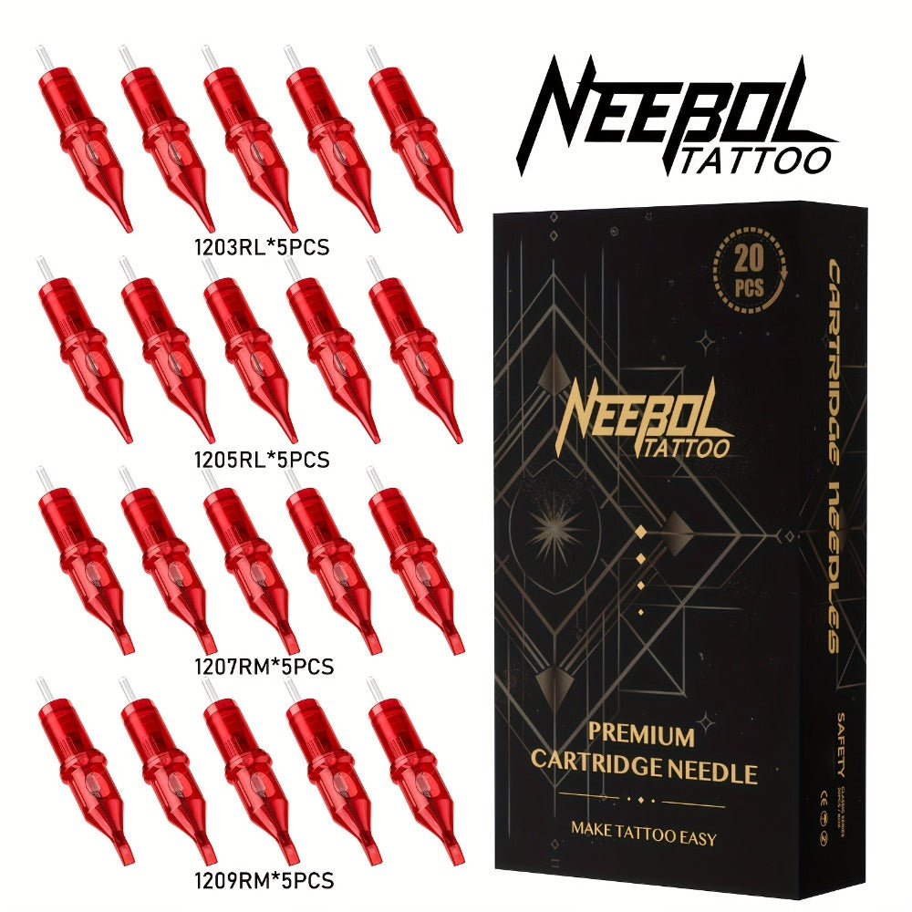 Assorted Tattoo Cartridge Needles Set 20/50pcs - Round Liner Shader Curved Mag Mixed Pack, #10 Bugpin #12 Standard, 3RL 5RL 7RL 9RL 11RL 5RS 7RS 9RS 7RM 9RM 9M1 for Rotary Pen & Co - product image 5