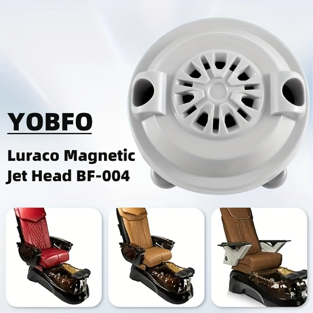 Magnetic Pipeless Jet Head Motor Replacement for Pedicure Spa Chair — Rotating Jet with Propeller & Cap, 4-Pin Connection, Luraco Compatible, Easy Clean, Durable Plastic, Grey - product image 9