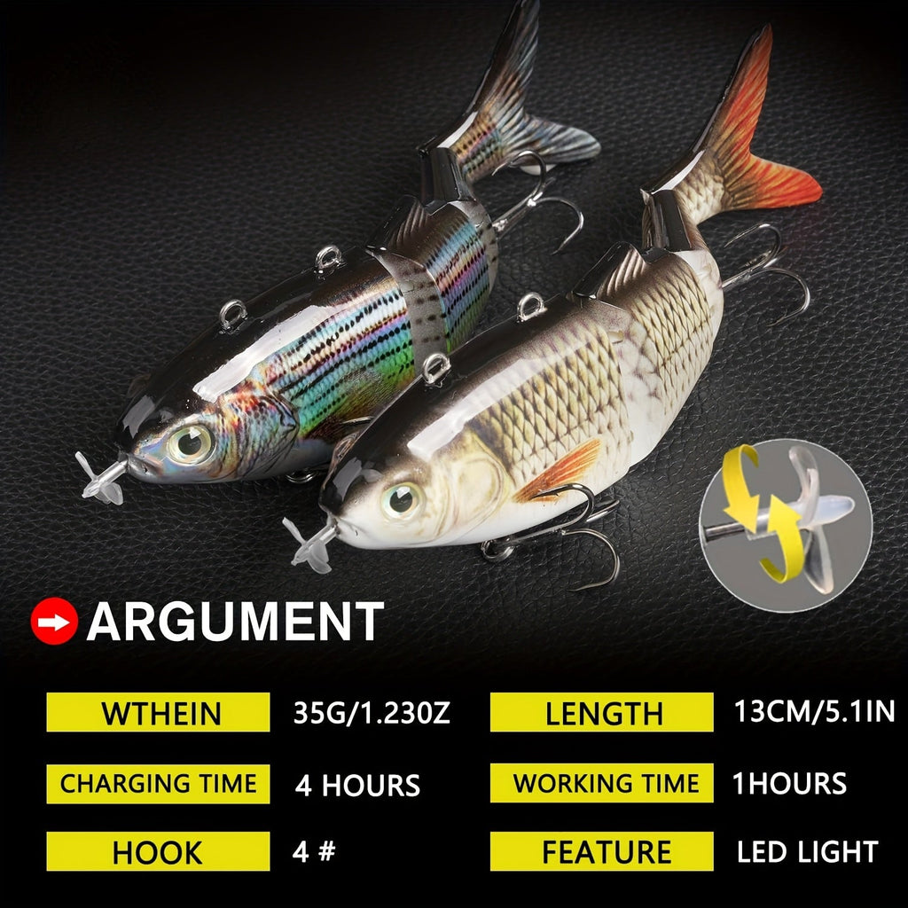 Multi-Jointed Wobbler Swimming Fishing Bait, Realistic Robot Fish Lure for Bass Pike Perch, Ice Fishing & Winter Fishing Gift for Men – Electric Robotic - product image 2
