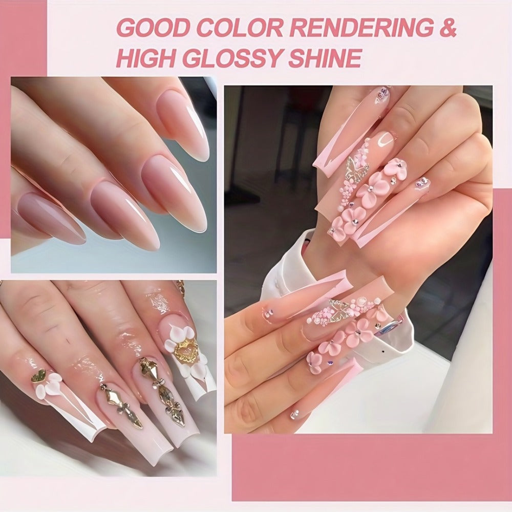 Acrylic Nail Powder Set 6 Colors - Nude Pink White Polymer Powder for 3D Nail Sculptures French Extensions Carving Crystal Professional Nail Art Kit - product image 8