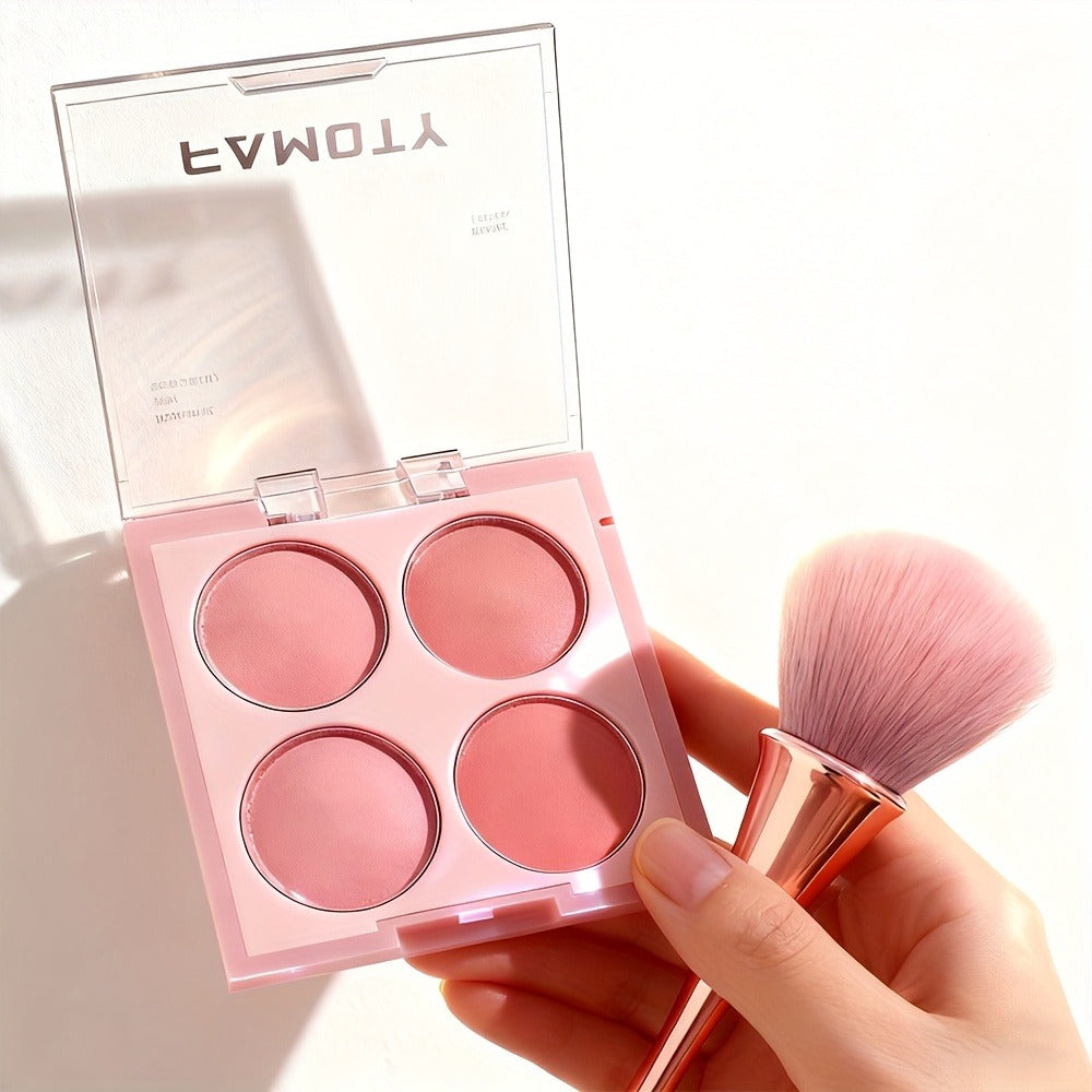 Blush Palette with Brushes Set 4-in-1 — Low Saturation Matte Powder Soft Gradient Finish, Buildable Coverage for Cheeks & Eyes, All Skin Tones, Natural Everyday Makeup Look - product image 2