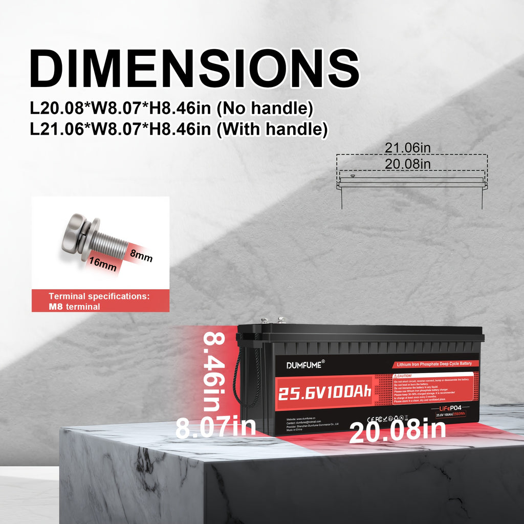 24V 100Ah/36V 100Ah Lifepo4 Rechargeable Lithium-Ion Battery with Built-In BMS Battery Management System, High Capacity and High Power, Ideal for Rvs - product image 2