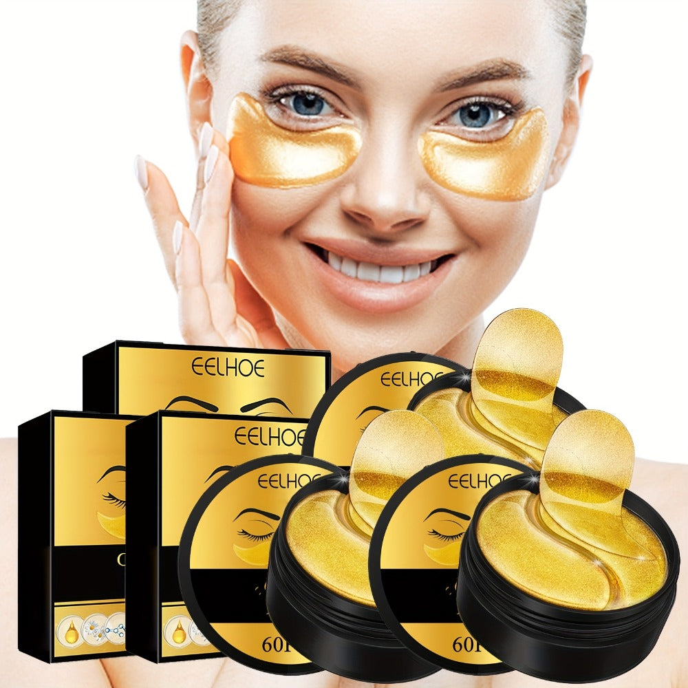 Under Eye Patches 120pcs (2 Boxes) with Hyaluronic Acid, Collagen & Glycerin - Gold Eye Mask for Dark Circles, Puffiness & Fine Lines, Deep Moisturizing Eye Contour Treatment - product image 5