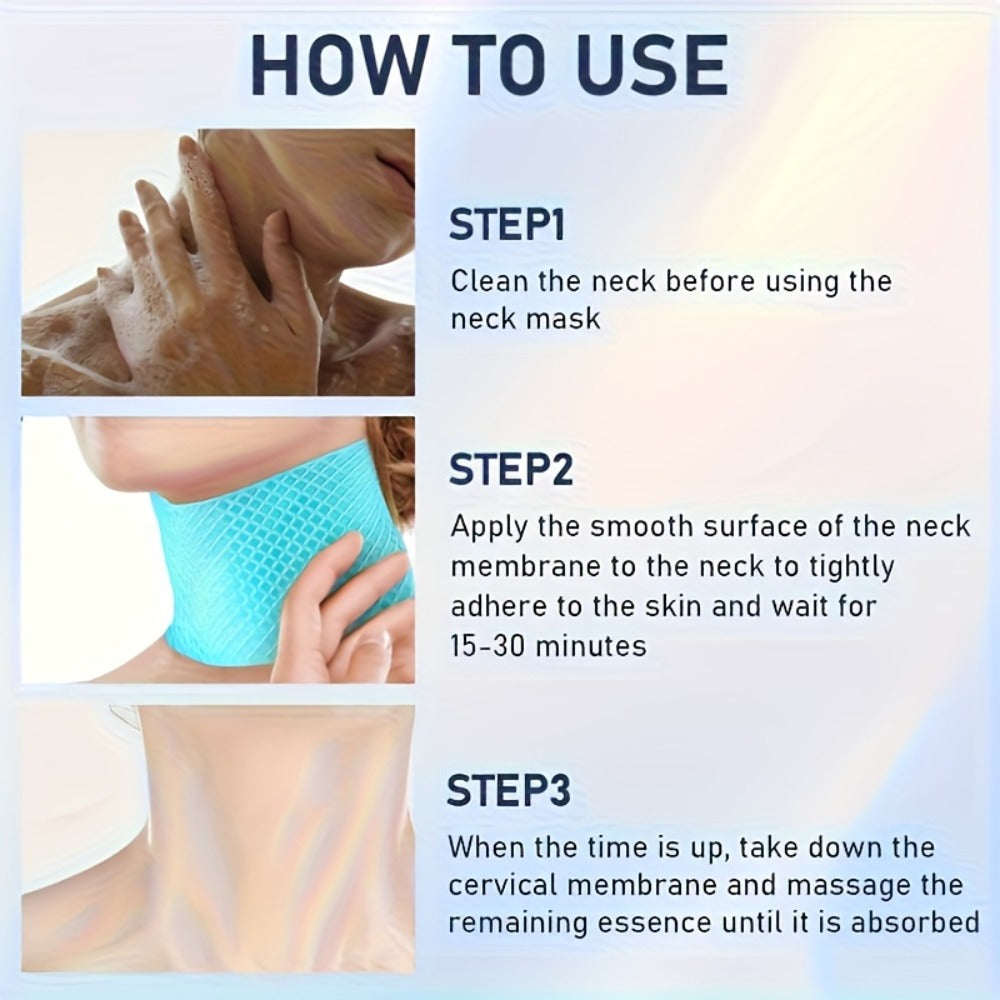 Bio Collagen Neck Lift Mask 5 Pack - Moisturizing & Brightening Gel Patches | Anti-Wrinkle, Anti-Aging, Firming Neck Skincare Treatment - product image 10