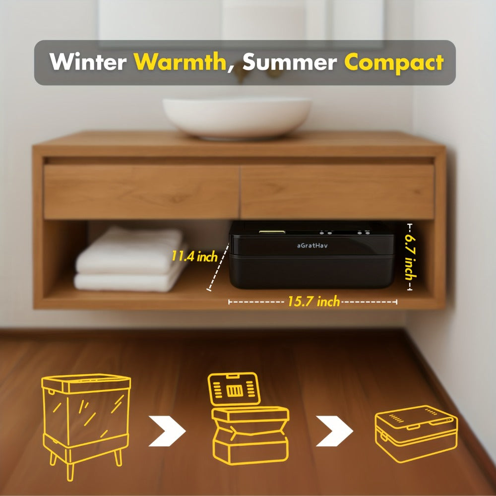 Electric Towel Warmer 35L Large Capacity Foldable Blanket Warmer with Timer & Drying Mode – Fast Heating Towel Bucket for Bathroom, Spa & Salon, Includes 6 Tablets, White - product image 10
