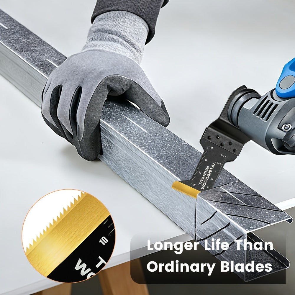 Titanium Oscillating Multi Tool Blades Universal Quick Release Saw Blades Set for Cutting Metal Nails Wood Plastic Compatible with Major Brands 18 28 50 Piece Options - product image 13