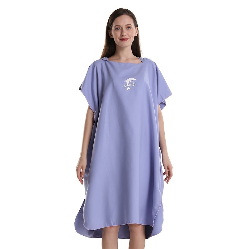 Quick-Dry Surf Poncho Towel Robe | Microfiber Beach Wrap with Shark Graphic, Super Absorbent Changing Robe for Swimming, Surfing & Travel, One Size Fits All - product image 2