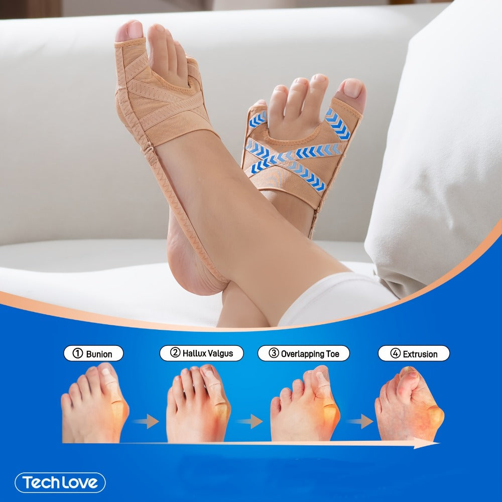 Bunion Corrector Toe Separator Splint Brace – Adjustable Big Toe Straightener for Women & Men, Day & Night Wear, Left & Right Foot - product image 2