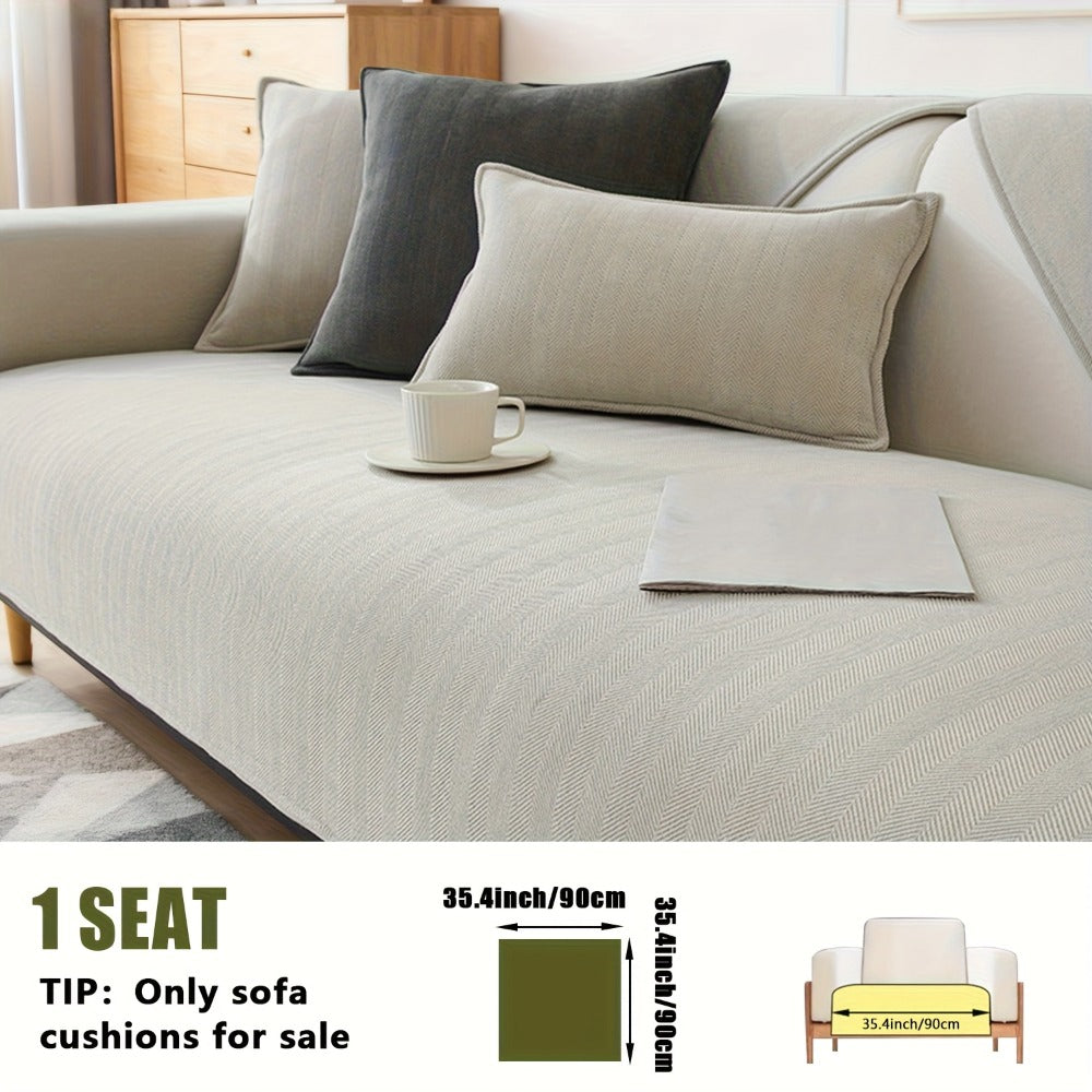 Chenille Ribbed Sofa Cover - Pet Friendly Non-Slip Machine Washable Soft Stretch Slipcover for 1-4 Seater Sectional Sofa Living Room Bedroom Office, 9 Colors - product image 15