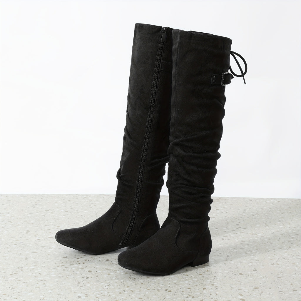 Women's Over The Knee Thigh High Winter Boots Comfortable Fashion Versatile Over-the-knee Boots Women Boots Autumn Boots Winter Boots Christmas Gifts for Friends, Slip Resistant Sole