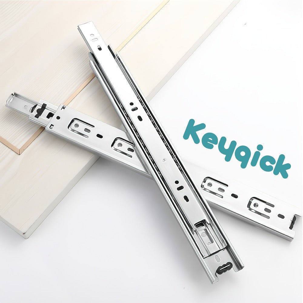 Ball Bearing Drawer Slides Full Extension 2 Pack – Heavy Duty Stainless Steel Cabinet Slides Quiet Smooth Glide Side Mount 10 14 16 Inch for Kitchen Dresser Office Furniture DIY Ca - product image 9