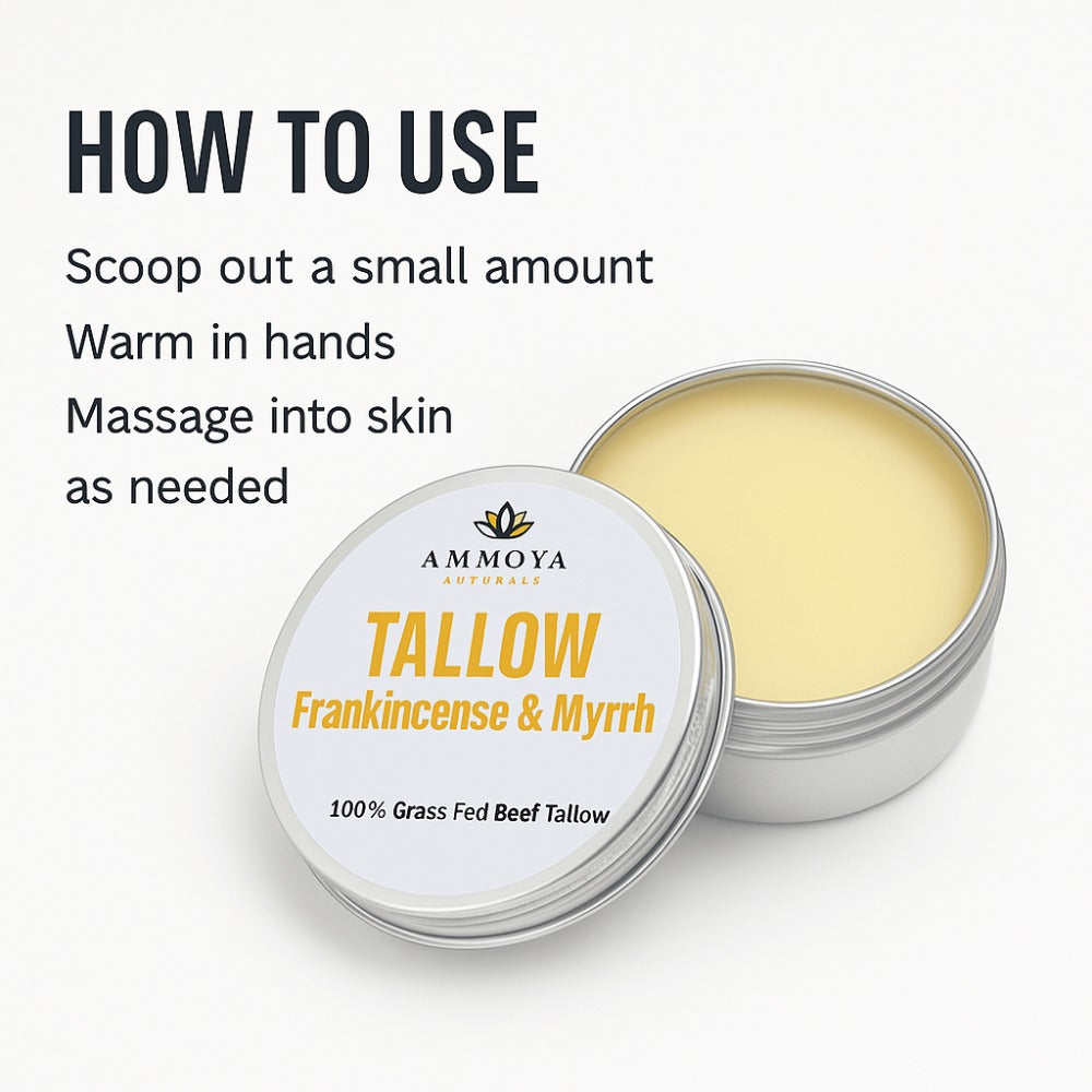 Tallow Balm Grass-Fed Natural Moisturizer for Dry Skin — Deep Hydrating Handcrafted Body Balm 3 Scents Chamomile Rose Honey Frankincense Myrrh, Nourishing Skin Balm for Women Men - product image 10