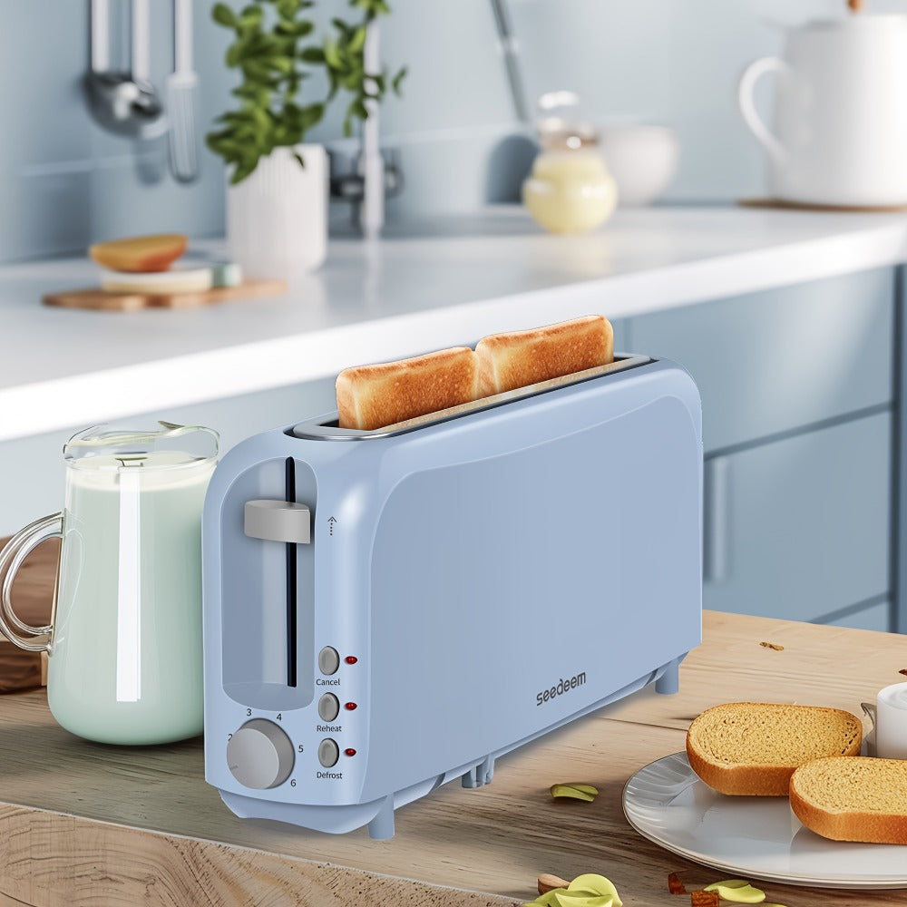 Slim Toaster 2-Slice Long Slot – 1.45" Wide Slot, 6 Shade Settings, Cancel/Reheat/Defrost, 750W, Removable Crumb Tray | 6 Colors - product image 9