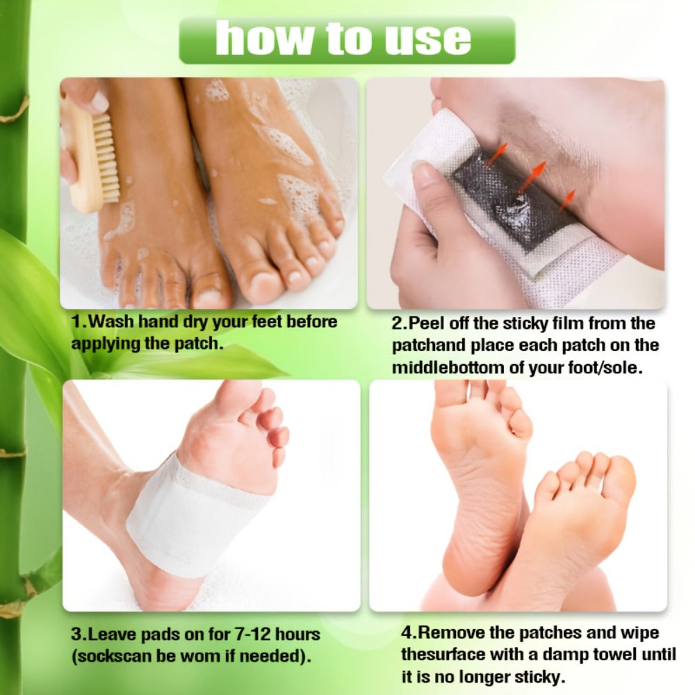 Foot Detox Pads Value Set 50pcs & 150pcs – Bamboo Vinegar & Ginger Deep Cleansing Overnight Patches, Alcohol-Free Natural Plant Formula, Green Golden Lavender Variants, Foot Care G - product image 11