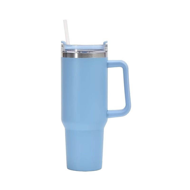 Double-Wall Vacuum 304 Stainless Steel Travel Cup, Leakproof & Rustproof, Hot & Cold Drinks, 15 Colors, Perfect Gift for Christmas, Travel & Outdoor | Insulated Tumbler 40oz with Handle & Straw Lid
