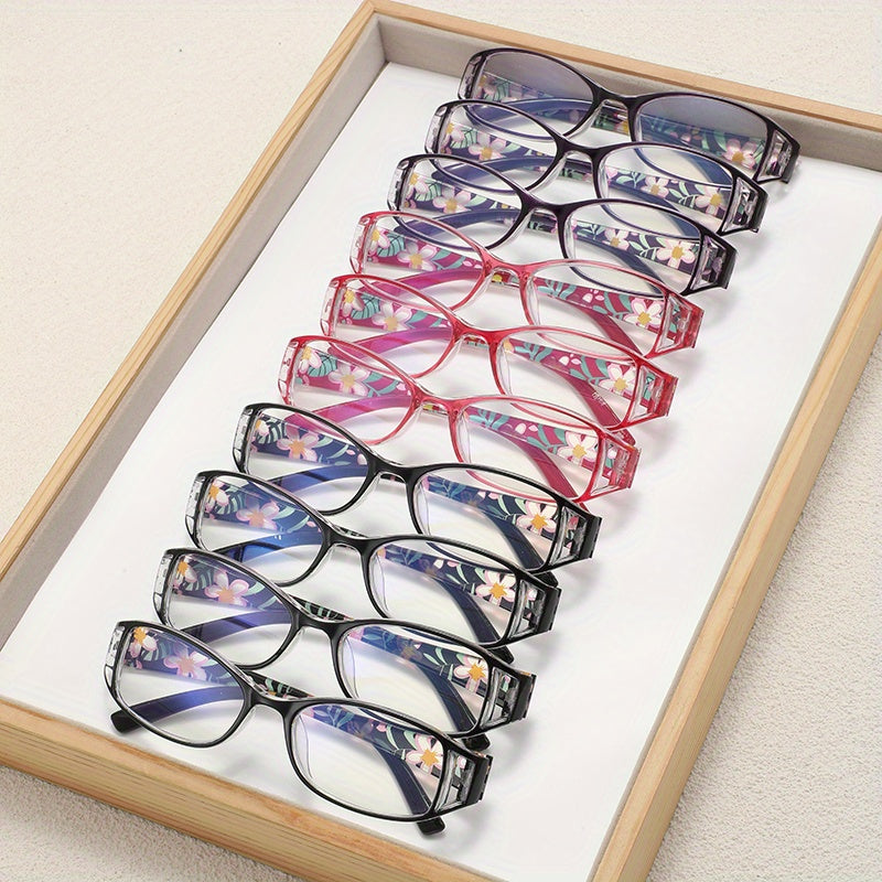 10 Pairs of High-Grade Classic Rectangular Reading Glasses for The Elderly, Suitable for Middle-Aged Men And Women, Students And Teachers, Leisure And School Use
