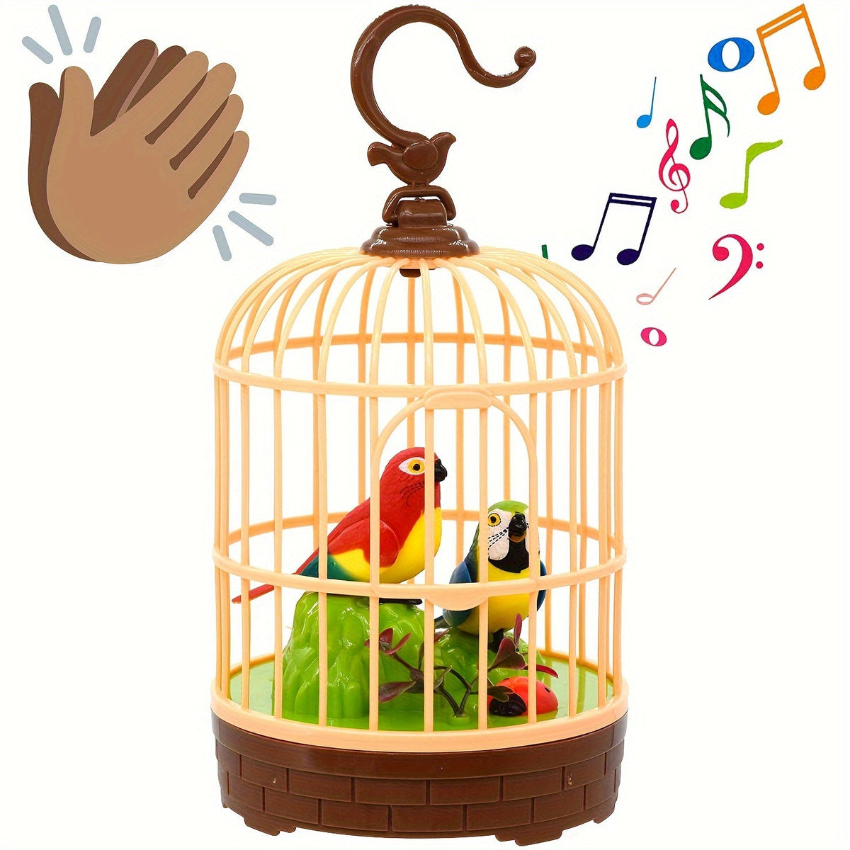 Chirping & Wing-Fluttering Parrot, Interactive Sound-Responsive Animal Toy, Battery Powered, Birthday Christmas Gift for Kids Boys Girls – Mini Voice-Activated - product image 11