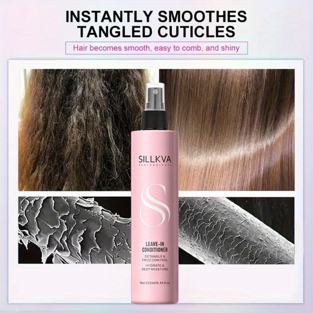 Wig Conditioner Spray with Argan Oil & Vitamin E Leave-In - Sillkva Moisturizing Care for Synthetic & Human Hair Wigs, Detangles, Reduces Frizz, Adds Shine, Daily Use - product image 2