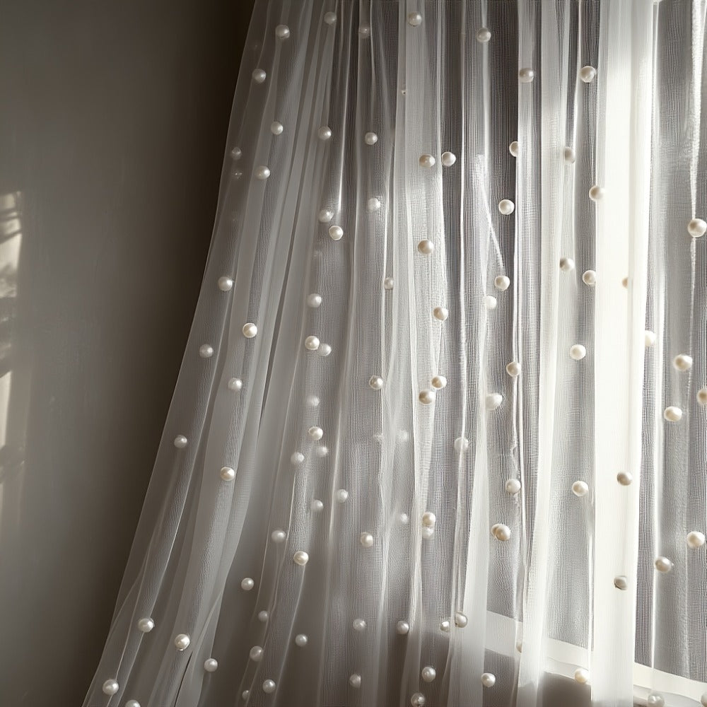 White Pearl Sheer Tulle Fabric Roll 160x300cm – Elegant Organza Mesh for Wedding Backdrop Table Skirt Window Drape Party Decoration Bridal Shower Baby Shower Festive Event Decor - product image 10